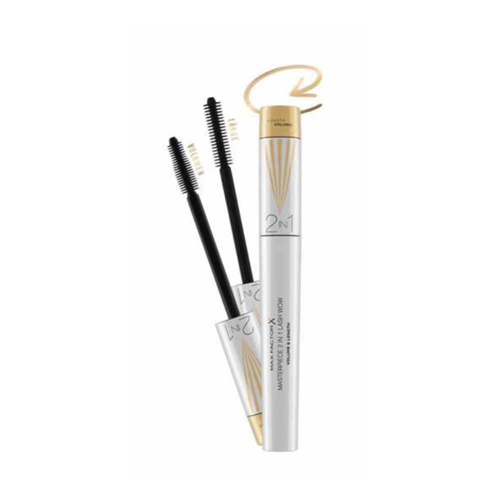 Max Factor Masterpiece 2 in 1 Lash Wow Volume & Length Mascara 7ml - Black