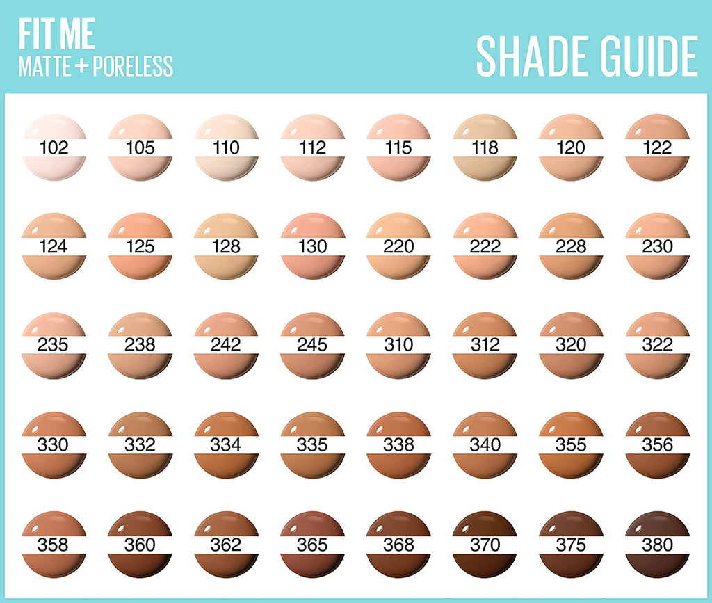 Maybelline Fit Me Matte & Poreless Foundation 30ml - Various Shades