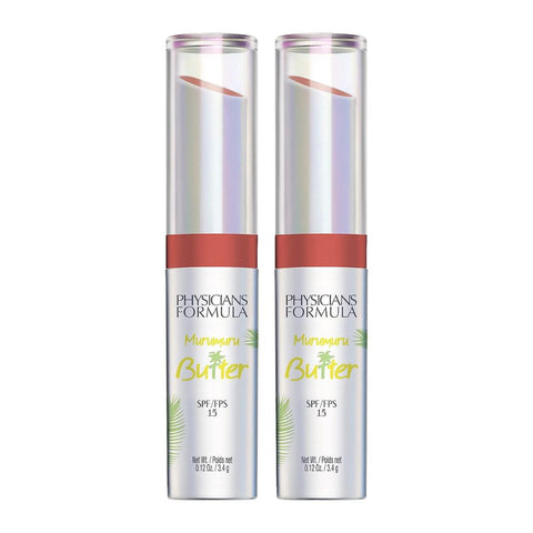 2 x Physicians Formula Murumuru Butter Lip Cream SPF 15 3.4g - Brazilian Sunset