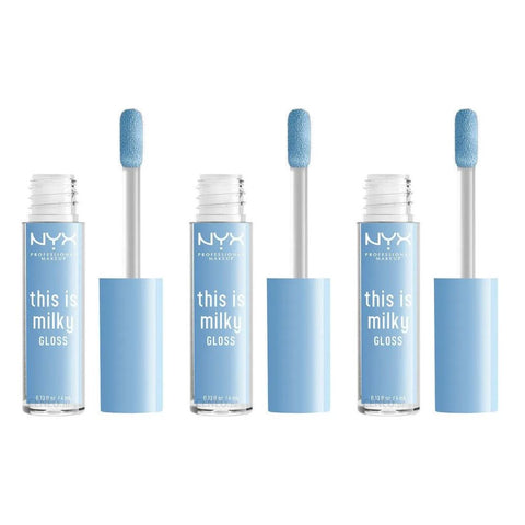 3 x NYX This Is Milky Lip Gloss 4ml - Fo Moo