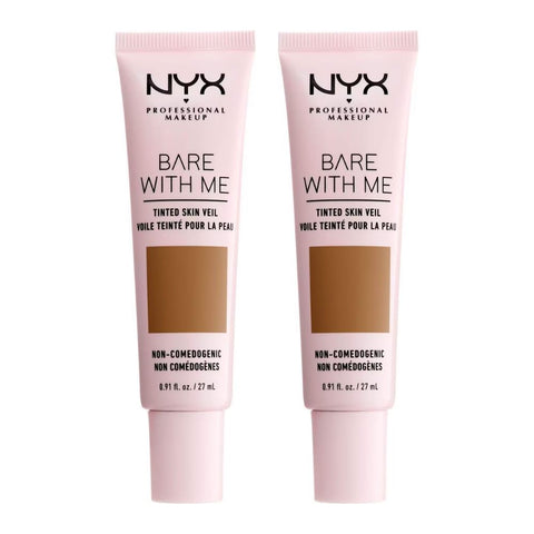 2 x NYX Professional Makeup Bare With Me Tinted Skin Veil 27ml - 07 Cinnamon Mahogany