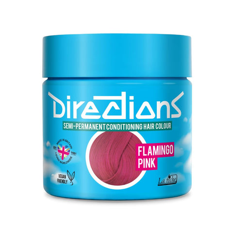 2 x La Riche Directions Semi-Permanent Hair Color 100ml Tubs - Flamingo Pink