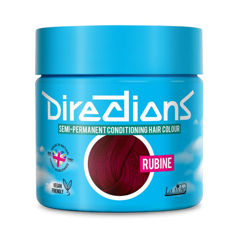 2 x La Riche Directions Semi-Permanent Hair Color 100ml Tubs - Rubine