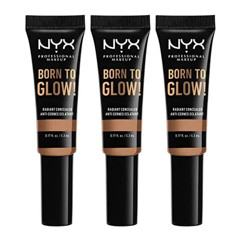 3 x NYX Professional Makeup Born To Glow Concealer - 12.7 Neutral Tan