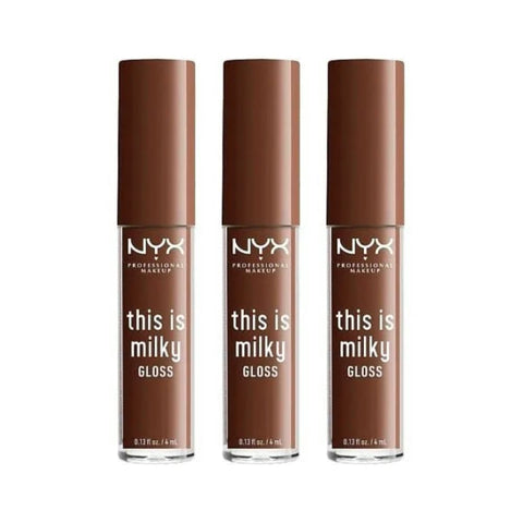 3 x NYX This Is Milky Lip Gloss 4ml - Milk The Coco