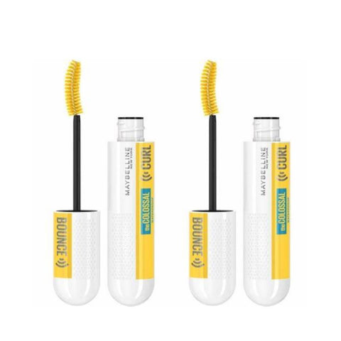 2 x Maybelline Colossal Curl Bounce Mascara Waterproof 10ml - 01 Very Black