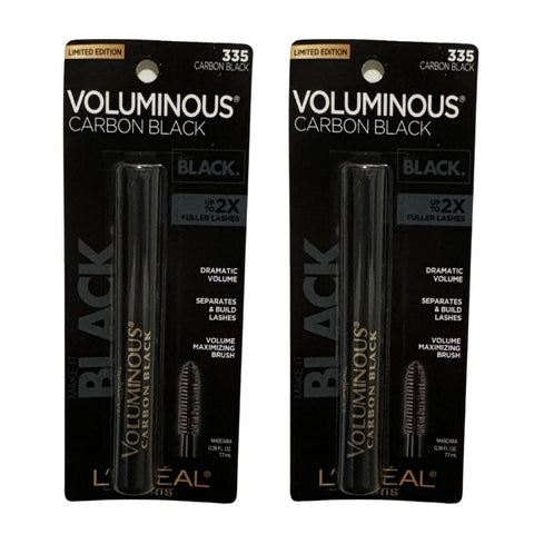 2 x L'Oreal Paris Voluminous Mascara 7.7ml - 335 Carbon Black