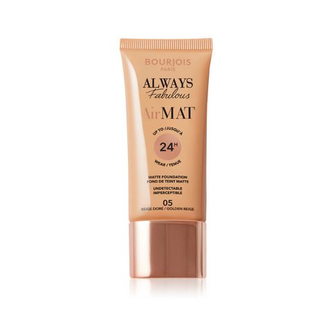 2 x Bourjois Always Fabulous Air Mat 24H Matte Foundation 30ml - 05 Golden Beige