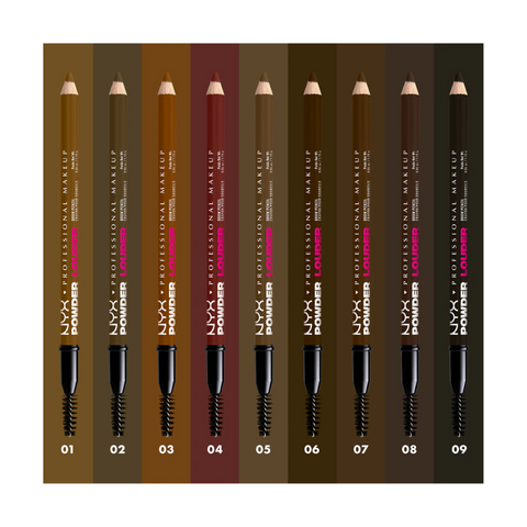 2 x NYX Powder Louder Brow Pencil 1.15g - 06 Ash Brown