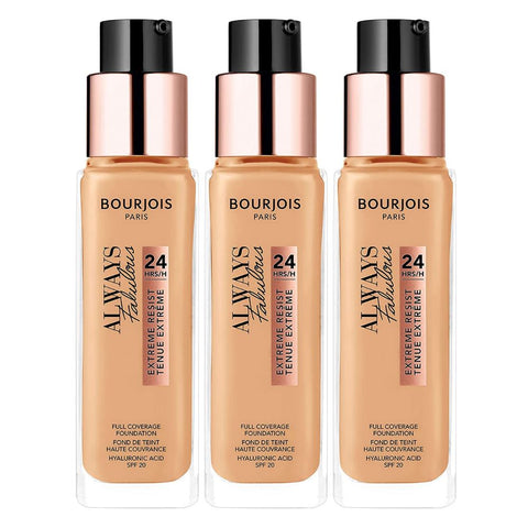 3 x Bourjois Always Fabulous 24hr Extreme Resist Foundation - 210 Vanilla