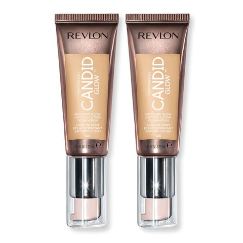 2 x Revlon Photoready Candid Moisture Glow Foundation - 120 Buff
