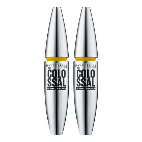 2 x Maybelline The Colossal Platinum Black Mascara - 03 Platinum Black