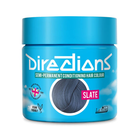 2 x La Riche Directions Semi-Permanent Hair Color 100ml Tubs - Slate