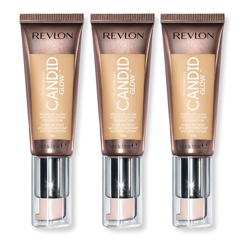 3 x Revlon Photoready Candid Moisture Glow Foundation - 120 Buff