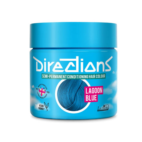 2 x La Riche Directions Semi-Permanent Hair Color 100ml Tubs - Lagoon Blue