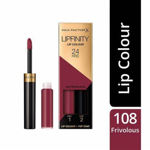 Max Factor Lipfinity Lipstick Two Step New In Box - 108 Frivolous