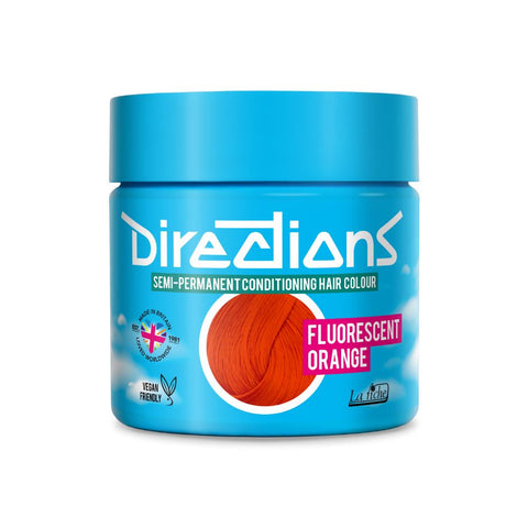 2 x La Riche Directions Semi-Permanent Hair Color 100ml Tubs - Fluorescent Orange