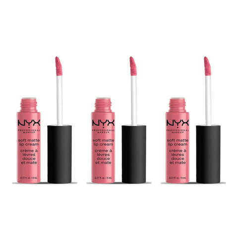 3 x NYX Soft Matte Lip Cream 8ml  - Milan