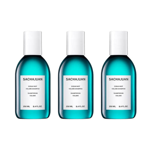 3 x SACHAJUAN Ocean Mist Volume Shampoo 250 ml