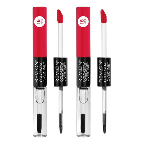 2 x Revlon Colorstay Overtime Dual Ended Lipcolor - 040 Forever Scarlet