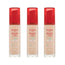 3 x Bourjois Healthy Mix Clean and Vegan Foundation 30ml - 50C Rose Ivory