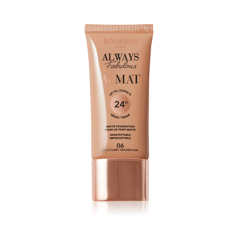 2 x Bourjois Always Fabulous Air Mat 24H Matte Foundation 30ml - 06 Golden Sun