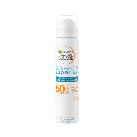 2 x Garnier Ambre Solaire Super UV Over Makeup Spray SPF 50 75ml