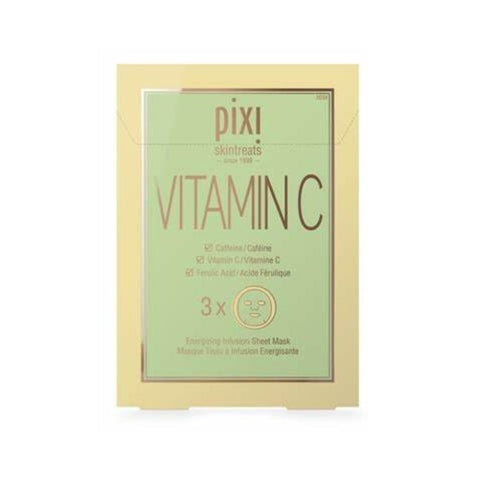 3 x Pixi Skintreats Vitamin C Energising Infusion Sheet Mask - 3 Pack