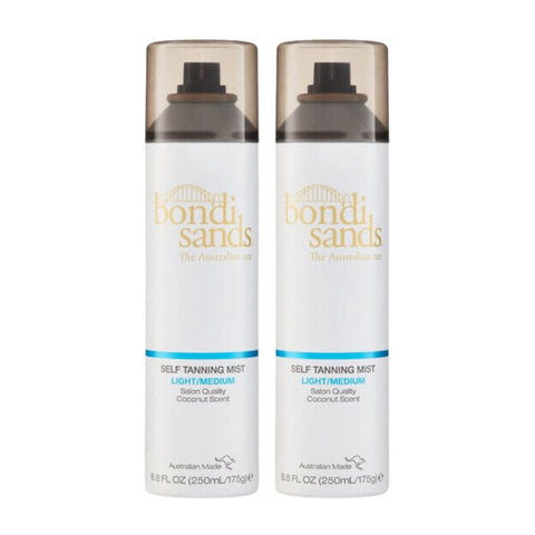 2 x Bondi Sands Self Tanning Mist Salon Quality - Light Medium 250ml