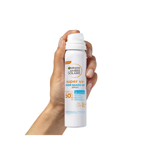 2 x Garnier Ambre Solaire Super UV Over Makeup Spray SPF 50 75ml