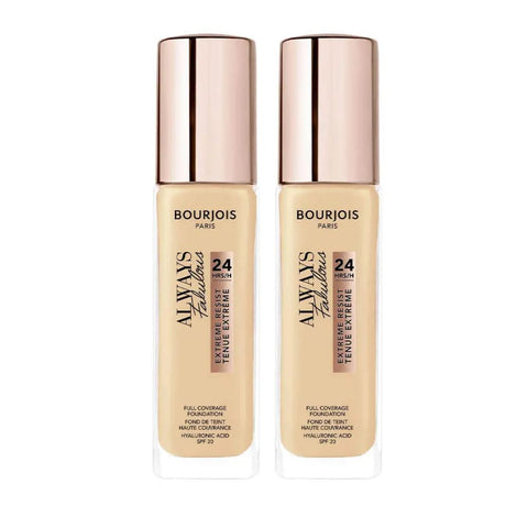 2 x Bourjois Always Fabulous 24hr Extreme Resist Foundation - 110 Light Vanilla