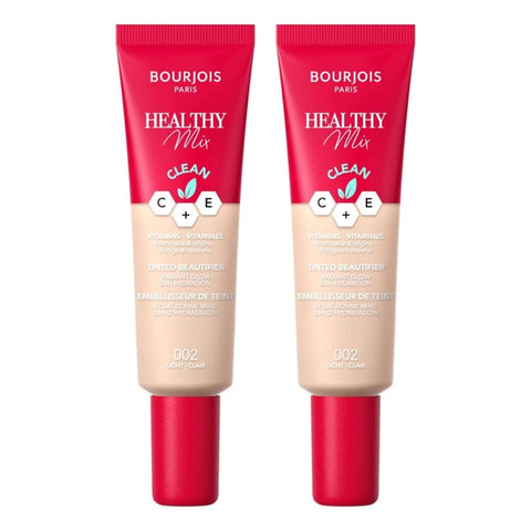 2 x Bourjois Paris Healthy Mix Tinted Beautifier 30ml - 002 Light