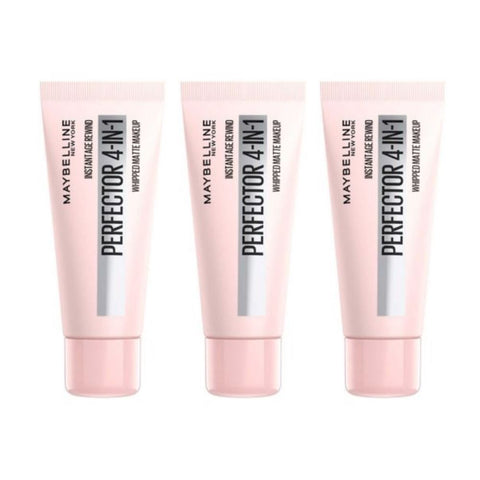 3 x Maybelline Instant Anti Age Perfector 4-in-1 Whipped Matte Makeup - 01 Light Claire