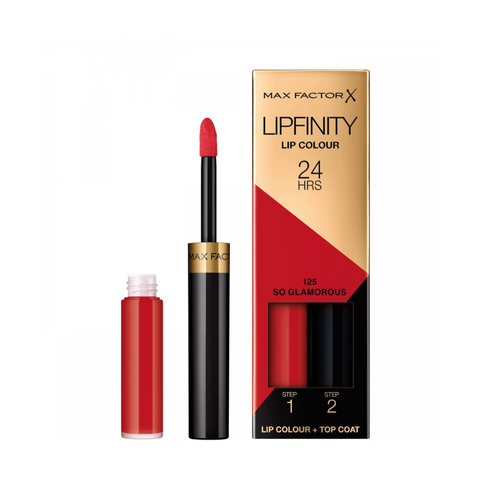 Max Factor Lipfinity Lipstick Two Step New In Box - 125 So Glamorous