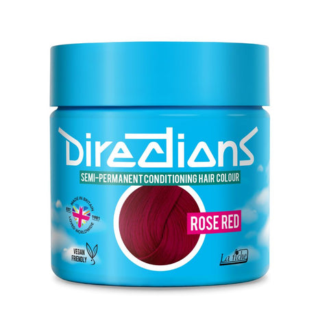 2 x La Riche Directions Semi-Permanent Hair Color 100ml Tubs - Rose Red
