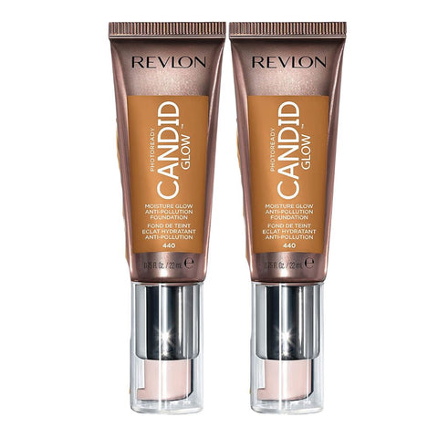 2 x Revlon Photoready Candid Moisture Glow Foundation - 440 Caramel