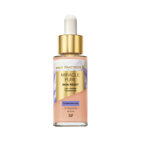 Max Factor Miracle Pure Skin Reset 2in1 Serum Foundation 30ml - 10-30 Fair