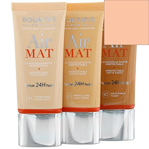 3 x Bourjois Air Mat Mattifying Foundation 30ml - Various Shades