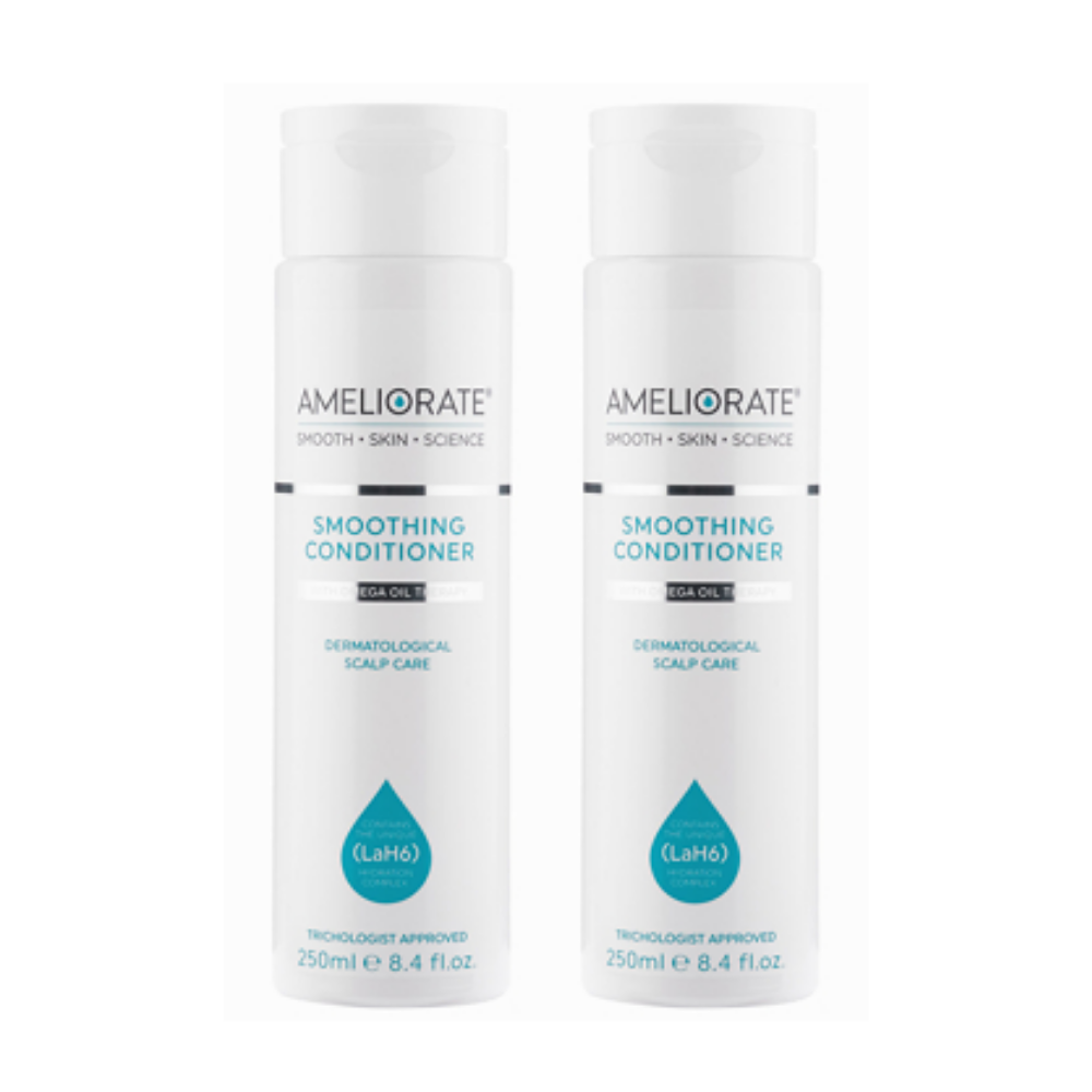 2 x Ameliorate Smoothing Conditioner - For Itchy, Flaky, Dry and Sensitive Scalps 250ml