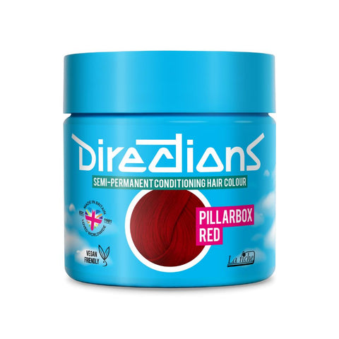 2 x La Riche Directions Semi-Permanent Hair Color 100ml Tubs - Pillarbox Red
