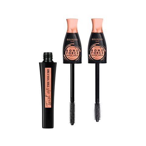 2 x Bourjois Twist Up The Volume Bond Force Mascara 8ml - 003 Black
