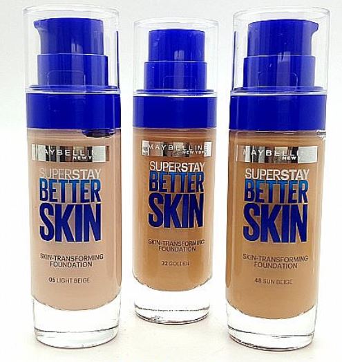 Maybelline Superstay Better Skin Transforming Foundation - Various Shades