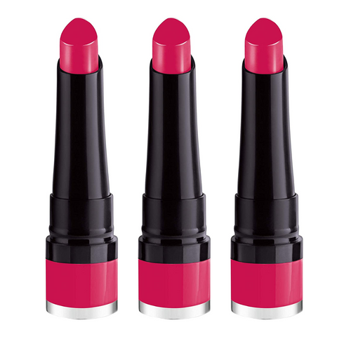 3 x Bourjois Paris Rouge Fabuleux Lipstick 2.3g - 08 Once Upon A Pink