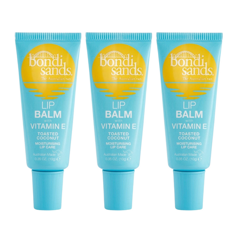 3 x Bondi Sands Lip Balm With Vitamin E Toasted Coconut Moisturising Lip Care 10g