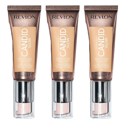 3 x Revlon Photoready Candid Moisture Glow Foundation - 210 Natural Ochre