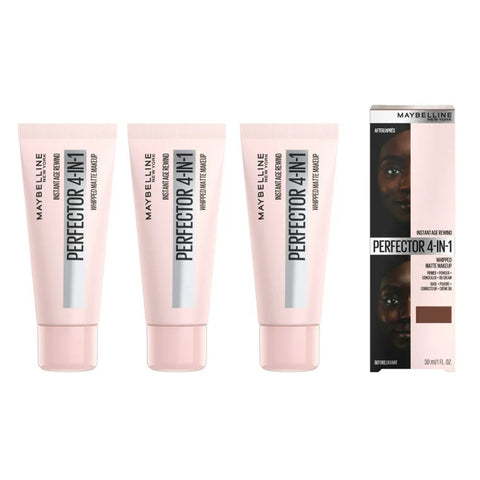3 x Maybelline Instant Anti Age Perfector 4-in-1 Whipped Matte Makeup - 04 Medium Deep