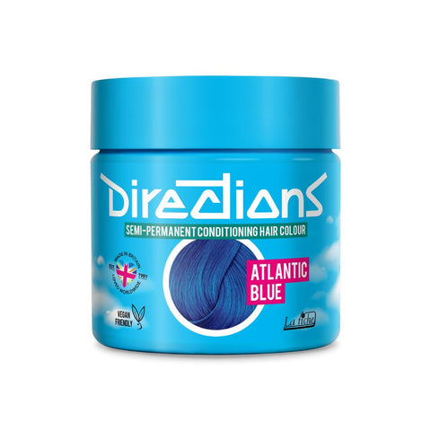 2 x La Riche Directions Semi-Permanent Hair Color 100ml Tubs - Atlantic Blue