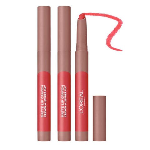 2 x L'Oreal Infallible Matte Lip Crayon - 108 Hot Apricot