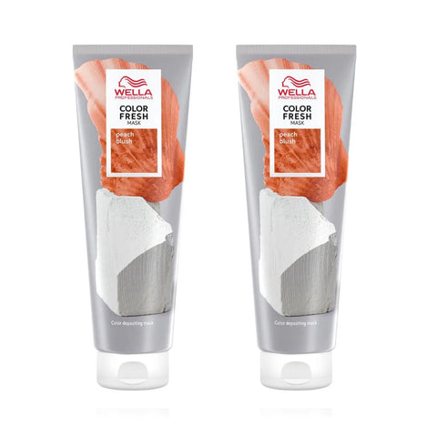 2 x Wella Color Fresh Semi-Permanent Hair Mask 150ml - Peach