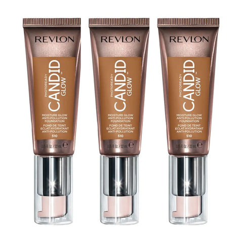 3 x Revlon Photoready Candid Moisture Glow Foundation - 510 Cappuccino